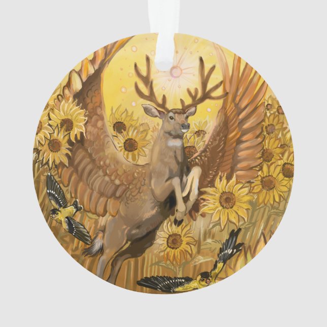 Adorno Golden Feilds Winged Mule Deer (Reverso)