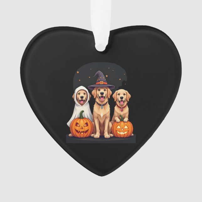 Adorno Golden Retriever Ghost Halloween Trick Or Treat Do (Anverso)