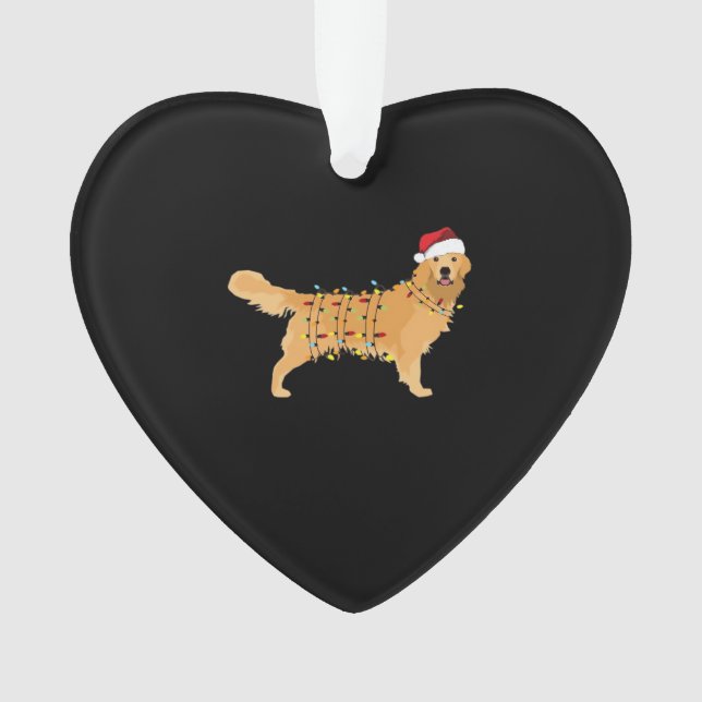 Adorno Golden Retriever Holiday Christmas Light Essential (Anverso)