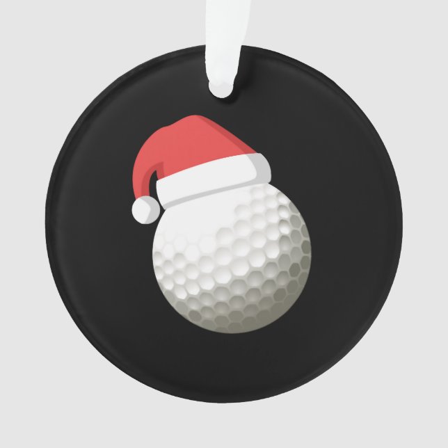 Adorno Golf de Navidades de Santa Hat (Anverso)