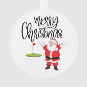Adorno Golf Feliz Navidad con Santa Claus a la bandera