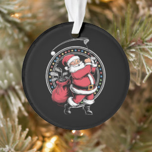 Adorno Golf Oh Navidades Santa Claus Vintage Golfer Golfi