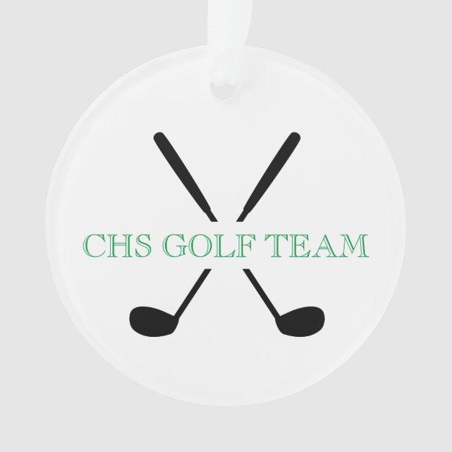Adorno Golf Team Clubs Jugador Año escolar Keepsake (Anverso)