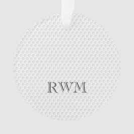 Adorno Golfer INITIALS Golf Memorial Ornament Ball