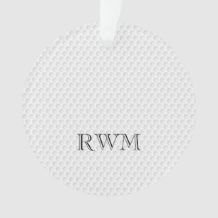 Adorno Golfer INITIALS Golf Memorial Ornament Ball