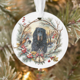 Adorno Gordon Setter Christmas Joy – Seasonal Dog Art
