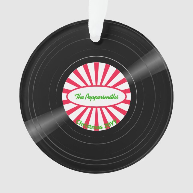 Adorno Grabación de vinilo personalizada Foto de estreno  (Anverso)