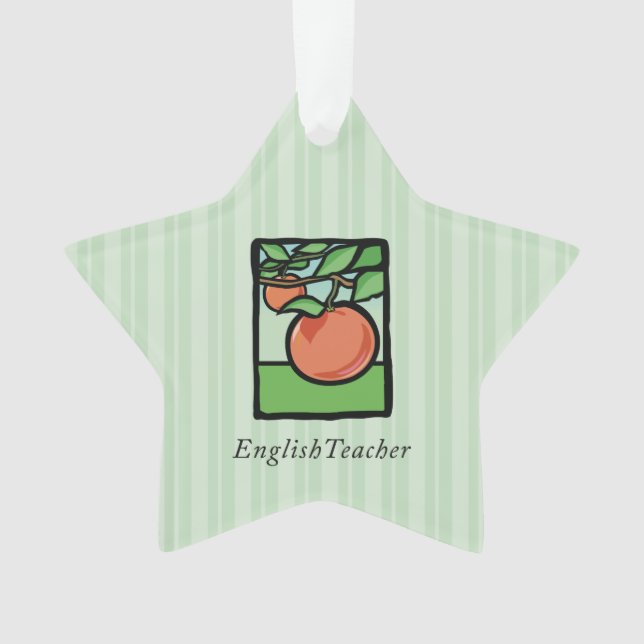 Adorno Gracias profesor de inglés, Apple (Anverso)