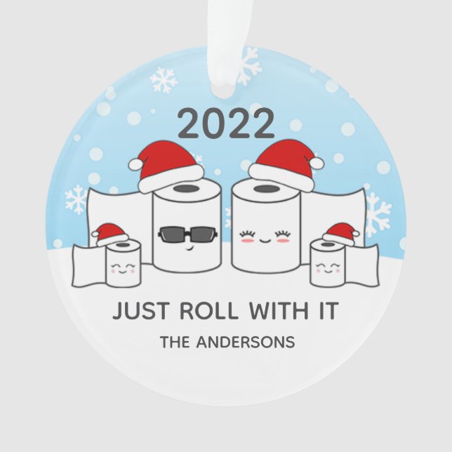 Adorno Graciosa familia de papel higiénico de 4 (Anverso)