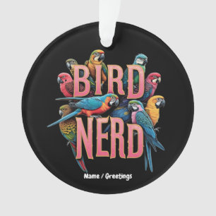 Adorno Gracioso diseño con nerd de pájaro para observador