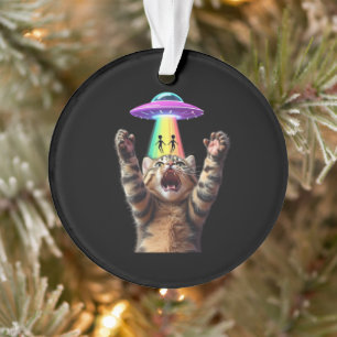 Adorno Gracioso gato Selfie Alien OVNI Personalizable div