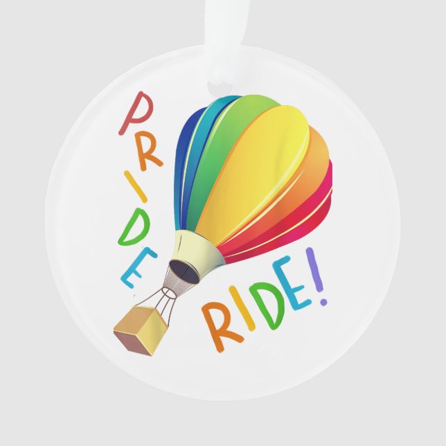 Adorno Gracioso orgullo gay en globo aerostático con glob (Anverso)