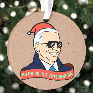 Adorno Gracioso presidente Joe Biden en Navidades de lent