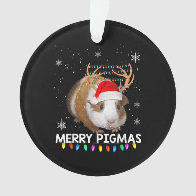 Adorno Graciosos Navidades de cerdo de Guinea reno (Anverso)