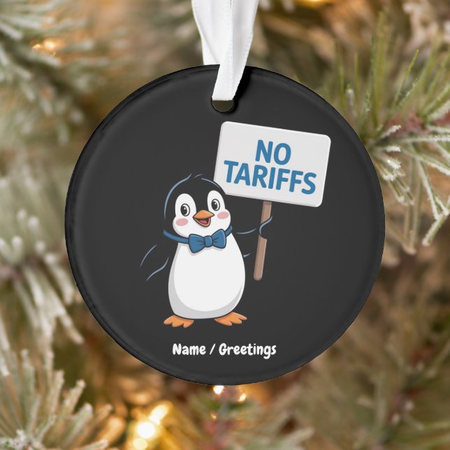Adorno Graciosos pingüinos SIN TARIFAS Impuestos divertid (Árbol)