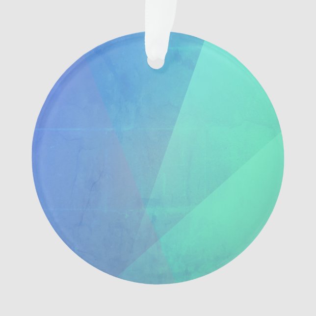 Adorno Gradación Geométrica Moderna De Agua Azul Y Turque (Anverso)