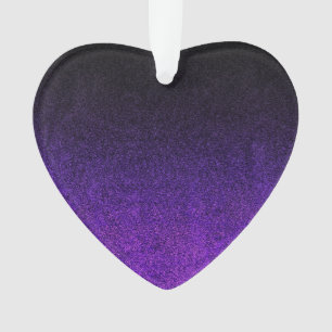 Adorno Gradiente de Purpurina morado y negro