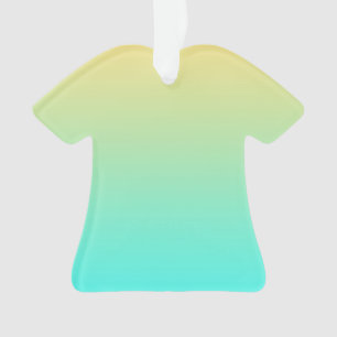 Adorno Gradiente Simple Amarillo Pastel Turquesa