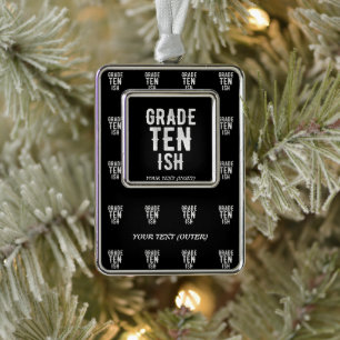 ADORNO GRADO DIEZ ISH GUAY 10TH FUNNY CUTE TEXTO BLANCO