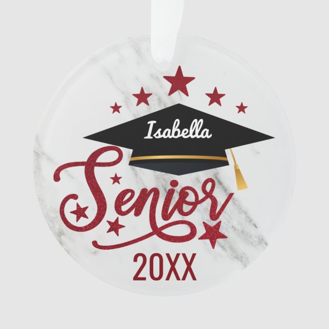 Adorno Graduación de nombre personalizada elegante 2024 (Anverso)