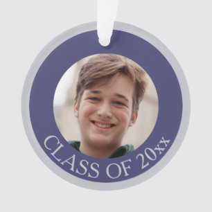 Adorno Graduación Navy Blue Senior Picture Keepsake