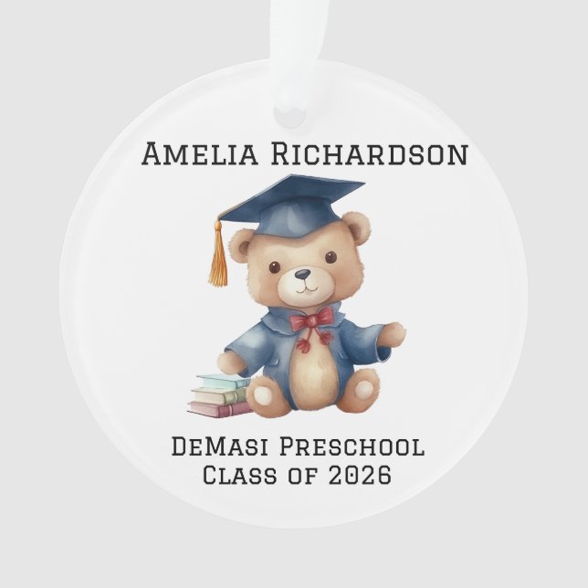 Adorno Graduación personalizada del jardín de infancia Te (Anverso)