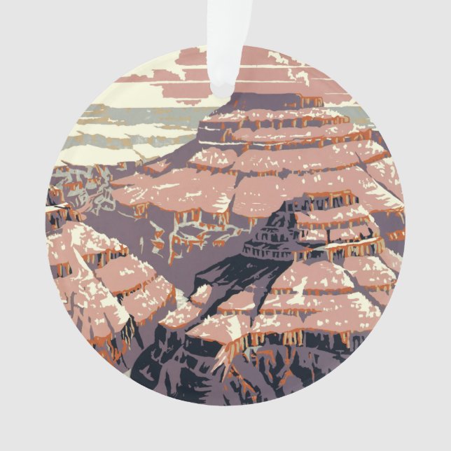 Adorno Gran Cañón de arte gráfico occidental americano (Anverso)