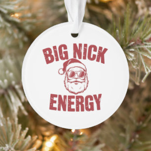 Adorno Gran Energía de Nick Santa Divertido Chiste Navide