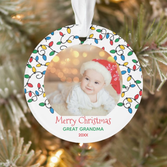 Adorno Gran foto de Navidades de la abuela iluminados (Árbol)