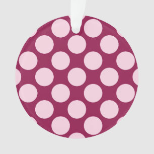 Adorno Gran punto retro - burdeos y cáscara rosa