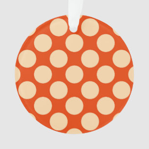 Adorno Gran punto retro - naranja pálido y mandarina