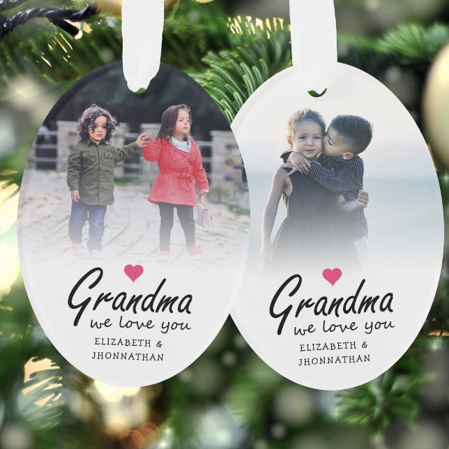 Adorno Grandma we love you Script 2 sided template Photo (Subido por el creador)