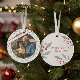 Adorno Grandpa's Love Ornament - Custom Photo Keepsake