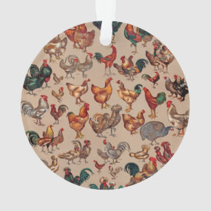 Adorno Granja de pollo de gallo