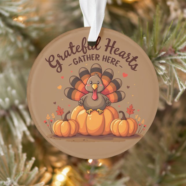 Adorno Grateful Hearts Thanksgiving Turkey (Árbol)