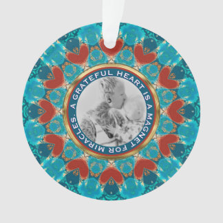 Adorno Gratitud Aqua Verde azulada Mandala Personalizados