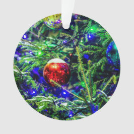 Adorno Green Christmas Tree Red Ball