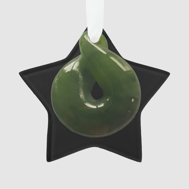 ADORNO GREENSTONE POUNAMU NAVIDADES KIWI MERI KIRIHIMETE (Anverso)