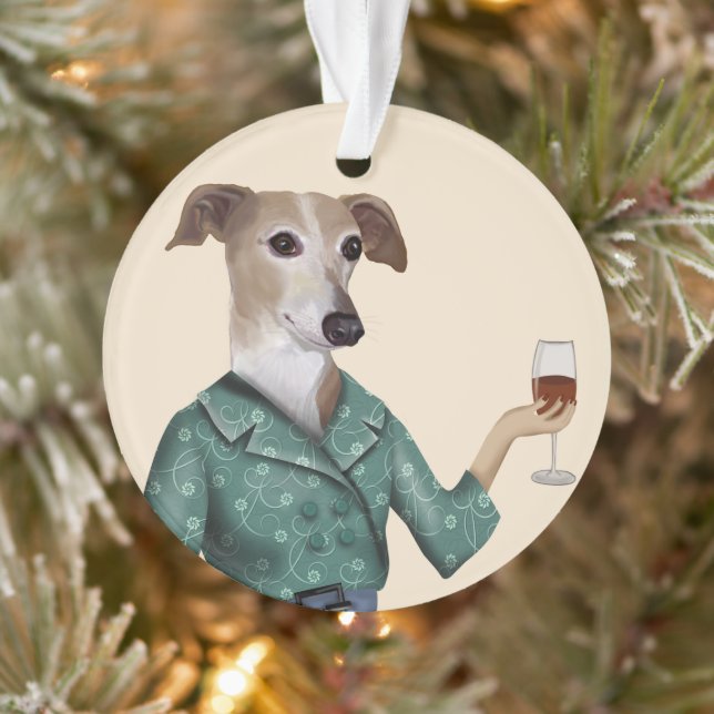 Adorno Greyhound Wine Snob (Árbol)