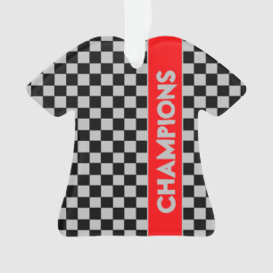 Adorno Gris Con Deporte Rojo Tema