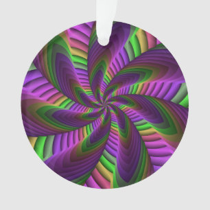 Adorno Groovy Energetic Colorful Neon Fractal