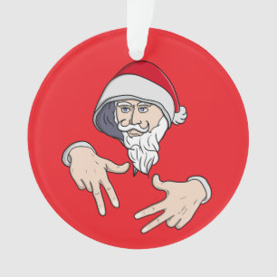 Adorno Guay Gangsta Hip Hop Hand Rap Santa Claus