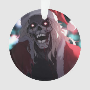 Adorno Guay Scary Creepy Skull Santa Claus Xmas
