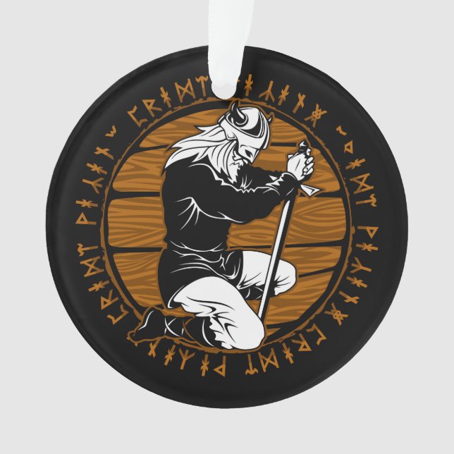 Adorno Guerrero del Viking Orando dirige a Navidades (Anverso)