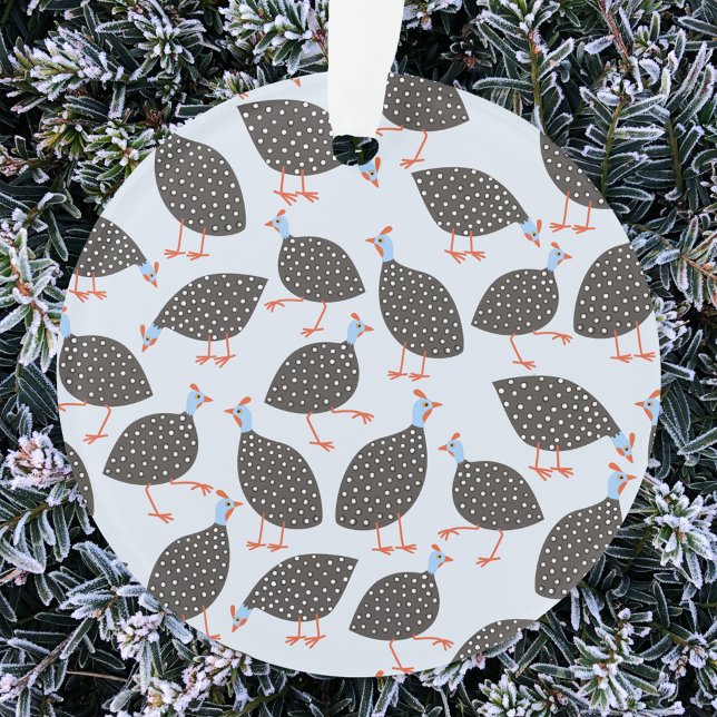 Adorno Guinea Fowl (Fun guineafowl Christmas ornament)