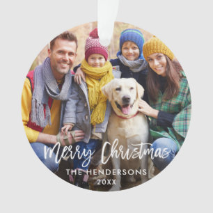 Adorno Guión de pincel Merry Fotos navideñas Red Back