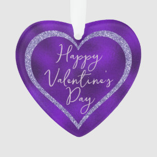 Adorno Guión romántico de purpurina día de San Valentín
