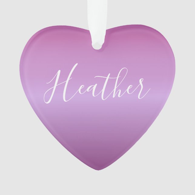 Adorno Guión violeta púrpura y blanco Personalizado (Anverso)