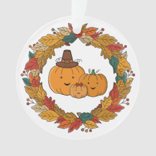 Adorno Guirnalda de calabaza de otoño para familia