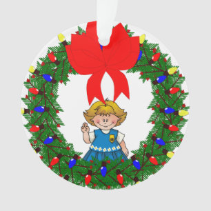 Adorno Guirnalda del pino del pelo rubio de la margarita